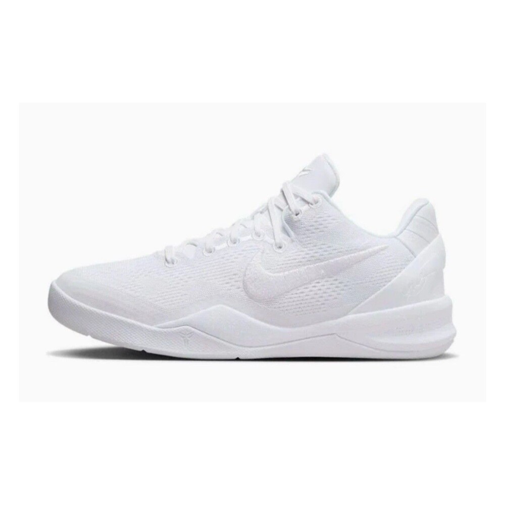 Nike Kobe 8 Protro Halo Triple White (FN0266-100) Size 3.5y / 5 Women New